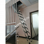 Лестница металлическая Fakro LSF Огнестойкая складная, ножничная 110*70см 300см