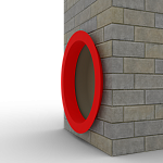 Откос радиусный 0,45 мм (RAL 3024 ) c порошковым покрытием