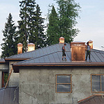 Дымник на трубу с жалюзи оцинкованный с полимерным покрытием до 2400мм RAL 1015