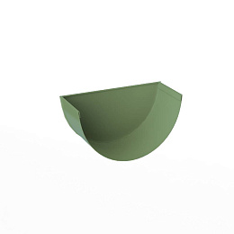 Заглушка желоба водосточного оцинкованная порошок ф120мм RAL 6021