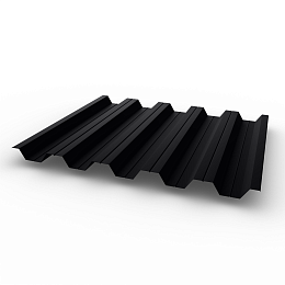 Профнастил НС35 - 0,6 - RAL 9005 оцинкованный, с полимерным покрытием (Полиэстер)