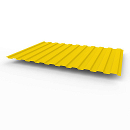 Профнастил С8 - 0,5х1180мм (RAL 1023) оцинкованный, с полимерным покрытием (полиэстер)