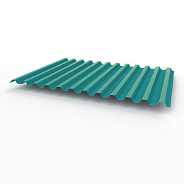 Профнастил С21 0,45х1051мм (RAL 5018) оцинкованный, с полимерным покрытием (полиэстер)