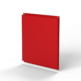 Фасадная металлокассета открытого типа 1 мм (RAL 3020) оцинкованная, с порошковым покрытием