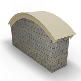 Парапет радиусный 1 мм (RAL 1015) полиэстер