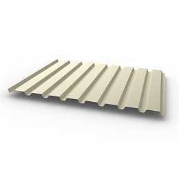 Профнастил С20 - 0,35х1150мм (RAL 1013) оцинкованный, с полимерным покрытием (Полиэстер)