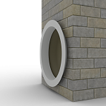 Откос радиусный 0,45 мм (RAL 7047 ) c порошковым покрытием