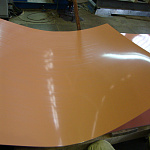 Лист оцинкованный 0,6х1250мм (RAL 8004) с полимерным покрытием (полиэстер)