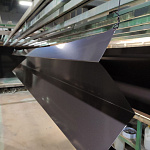 Лобовая планка (RAL 8022) оцинкованная, с порошковым покрытием 0,45 мм