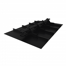 Снегозадержатель трубчатый плоскоовальный 1000мм фальц 40x20-1,0-1,5-2 оцинкованная сталь с порошковым покрытием RAL 9005