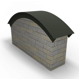 Парапет радиусный 0,7 мм (RAL 6006) полиэстер