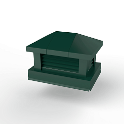 Дымник на трубу с жалюзи оцинкованный с полимерным покрытием до 1200мм RAL 6005