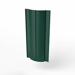 Штакетник полукруглый металлический оцинкованный с полимерным покрытием 0,5х100мм полукруглый фигурный RAL 6005