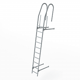 Лестница фасадная 3000мм холоднокатанная сталь с порошковым покрытием RAL 7040