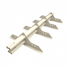 Снегозадержатель трубчатый плоскоовальный 3000мм универсальный 40x20-1,0-1,0-3 холоднокатанная сталь с порошковым покрытием RAL 9010
