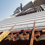 Фальц двойной стоячий оцинкованный с полимерным покрытием 0,45х625мм RAL 1015