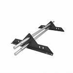 Снегозадержатель трубчатый плоскоовальный 3000мм универсальный 25-1,0-1,5-4 оцинкованная сталь с порошковым покрытием RAL 7005