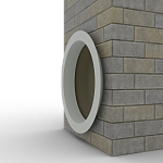 Откос радиусный 0,5 мм (RAL 9018) c порошковым покрытием