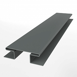 Планка h образная стыковочная сложная для металлосайдинга экобрус оцинкованная  с порошковым покрытием 0,45мм ширина менее 625 мм RAL 7005