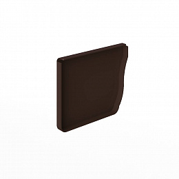 Заглушка желоба водосточного прямоугольного полиэстер Grand Line Vortex 127мм правая RAL 8017