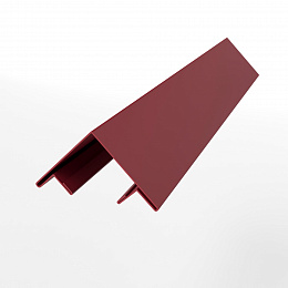 Планка угла внешнего составная верхняя для металлосайдинга блокхаус оцинкованная с порошковым покрытием 0,45мм ширина менее 625 мм RAL 3003