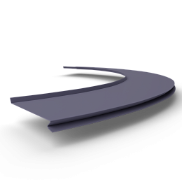 Отлив радиусный 1,2мм RAL 4012 оцинкованный, c порошковым покрытием