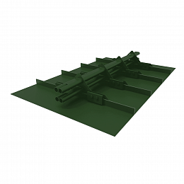 Снегозадержатель трубчатый 1000мм фальц 40x20-1,0-2,0-2 холоднокатанная сталь с порошковым покрытием RAL 6002