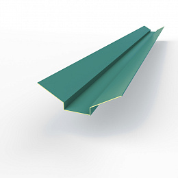 Ендова верхняя фигурная 0,45 мм (RAL 6033) оцинкованная c порошковым покрытием