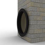 Откос радиусный 0,7 мм (RAL 8022) c порошковым покрытием