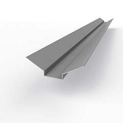 Ендова верхняя фигурная 0,45 мм (RAL 7030) оцинкованная c порошковым покрытием