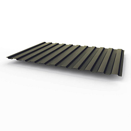 Профнастил С8 - 0,35х1180мм (RAL 5004) оцинкованный, с полимерным покрытием (полиэстер)