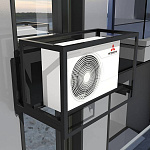 Экран для кондиционера c художественной резкой и каркасом Тип 1 все цвета RAL