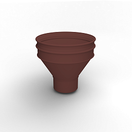 Воронка водосточная ф200х350мм (RAL 3009) водосборная, c порошковым покрытием