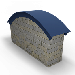 Парапет радиусный 0,45 мм (RAL 5000) полиэстер