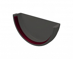 Заглушка желоба водосточного пвх Grand Line ф120мм RAL 7024