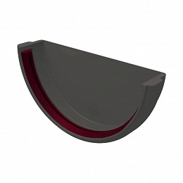 Заглушка желоба водосточного пвх Grand Line ф120мм RAL 7024