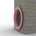 Откос радиусный 1,2 мм (RAL 3015) c порошковым покрытием