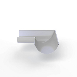 Угол 90 градусов водосточного желоба оцинкованный порошок ф120х400х400мм RAL 7047