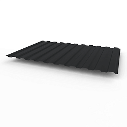 Профнастил С8 - 0,35х1180мм (RAL 9004) оцинкованный, с полимерным покрытием (полиэстер)