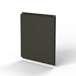 Фасадная металлокассета 795x530 (RAL 6014) открытого типа, с порошковым покрытием 0,7 мм