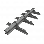 Снегозадержатель трубчатый плоскоовальный 1000мм универсальный 40x20-1,0-1,5-2 оцинкованная сталь с порошковым покрытием RAL 9006
