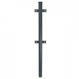 Столб заборный круглый (премиум) 76x3000 мм RAL 9004 С планкой