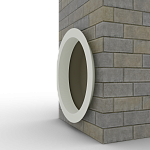 Откос радиусный 1 мм (RAL 9010) c порошковым покрытием