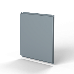 Фасадная металлокассета 1160x1160 (RAL 7001) открытого типа, с порошковым покрытием 0,7 мм