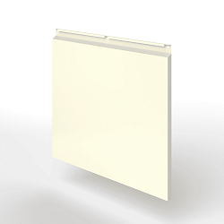 Фасадная металлокассета закрытого типа оцинкованная с порошковым покрытием 0,7x380х370 мм RAL 1013 Жемчужно-белый