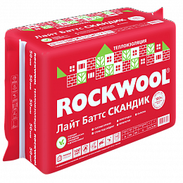 Утеплитель Роквул Лайт Баттс Скандик 50х600х800 мм