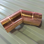 Колено водосточное медное ф90х400x400мм