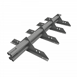 Снегозадержатель трубчатый плоскоовальный 3000мм универсальный 40x20-1,0-1,5-4 оцинкованная сталь с порошковым покрытием RAL 9006