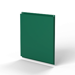 Фасадная металлокассета 1160x1160 (RAL 6016) открытого типа, с порошковым покрытием 0,7 мм