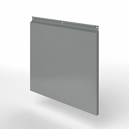 Фасадная металлокассета закрытого типа оцинкованная с порошковым покрытием 0,7x920х420мм RAL 7037 Пыльно-серый